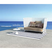 SL-(86) wicker rattan outdoor furniture double seat high back sofa chair